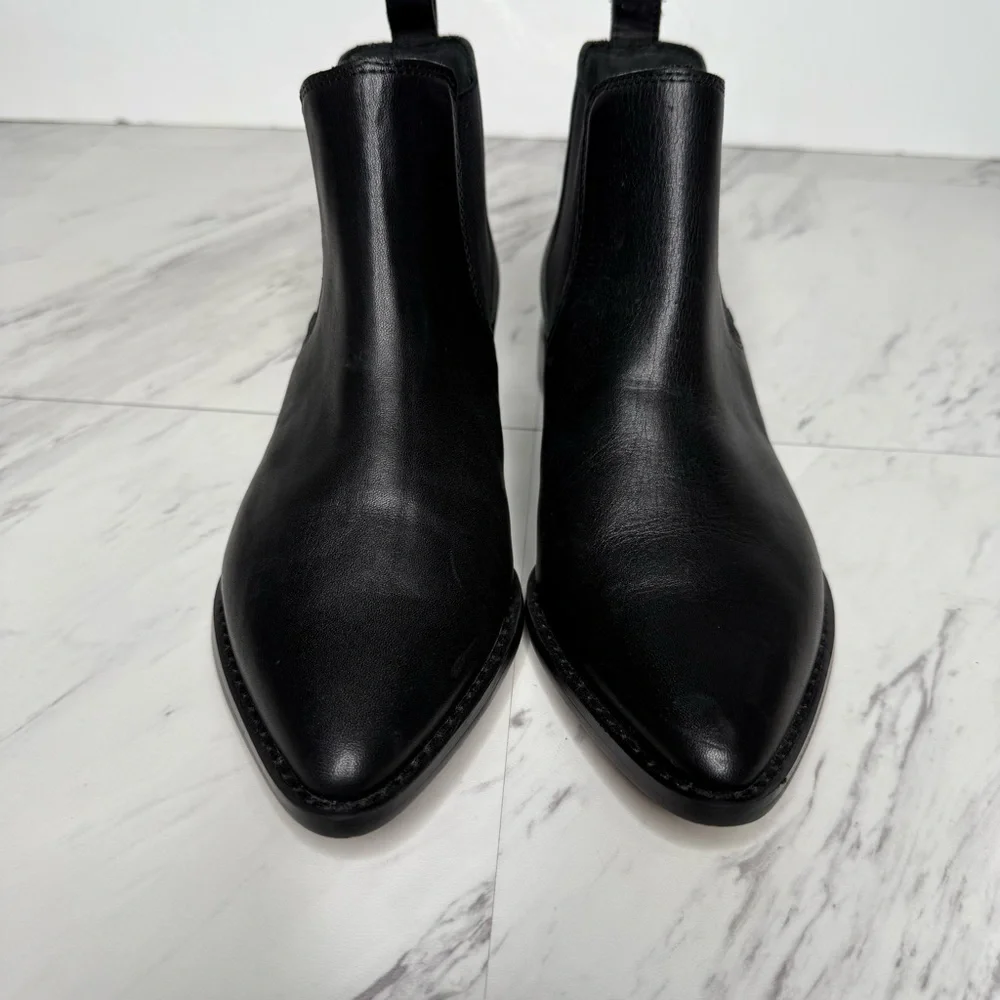 Linea Paolo Black Chelsea Bootie 6M
